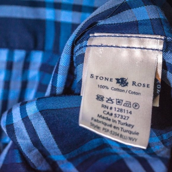 Stone Rose Long Sleeve Criss Cross Button Down - Picture 6 of 8